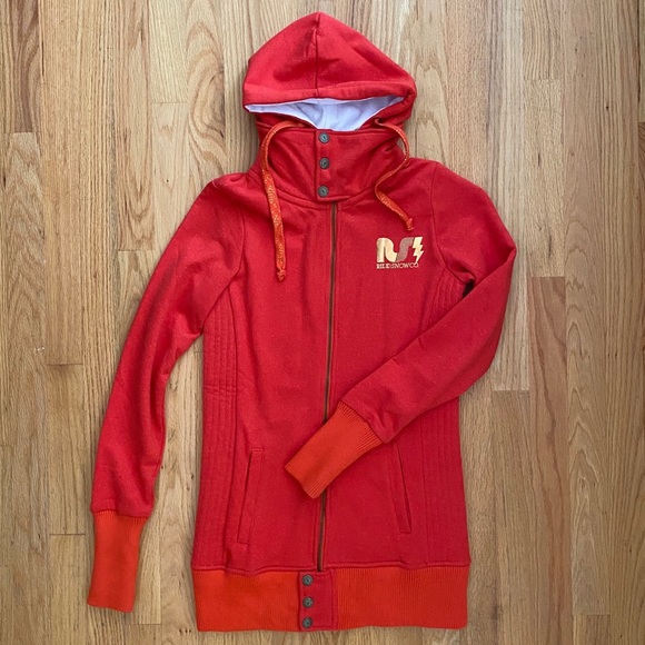 Ride Snowboards Zip Down Fitted Hoodie Sweatshirt - Picture 1 of 7